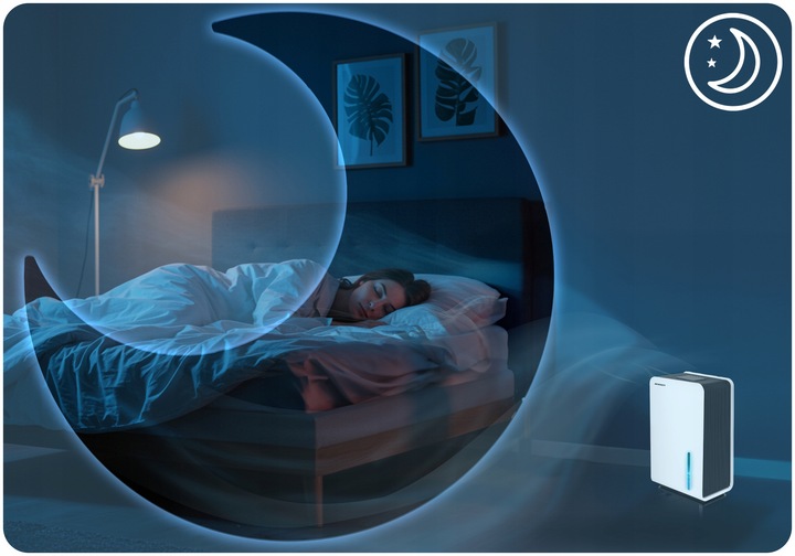 OSUSZACZ POWIETRZA POCHŁANIACZ WILGOCI 64W HEPA 34dB TIMER LED Berdsen