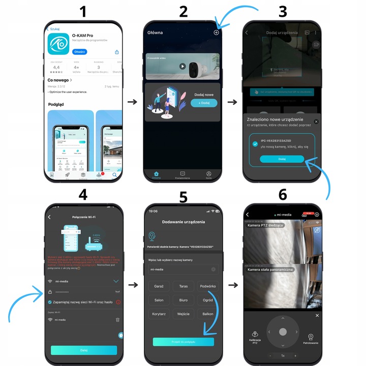 KAMERA ZEWNĘTRZNA OBROTOWA PODWÓJNA IP WiFi HD 5X ZOOM SMART DETEKCJA ALARM
