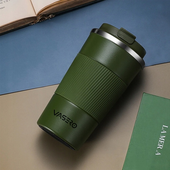 ANTYPOŚLIZGOWY KUBEK TERMICZNY USTNIK TERMOS na herbatę kawę DO SAMOCHODU