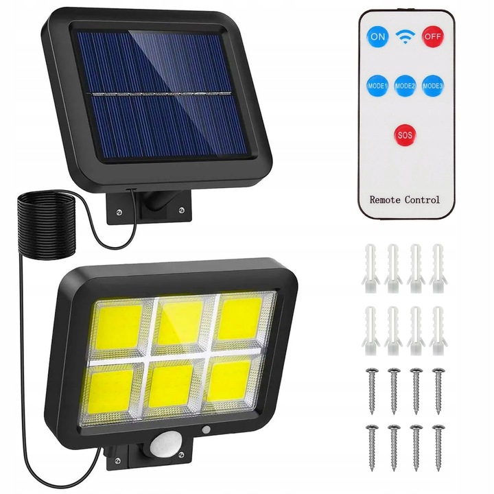 2x Lampa solarna LED z czujnikiem ruchu zmierzchu