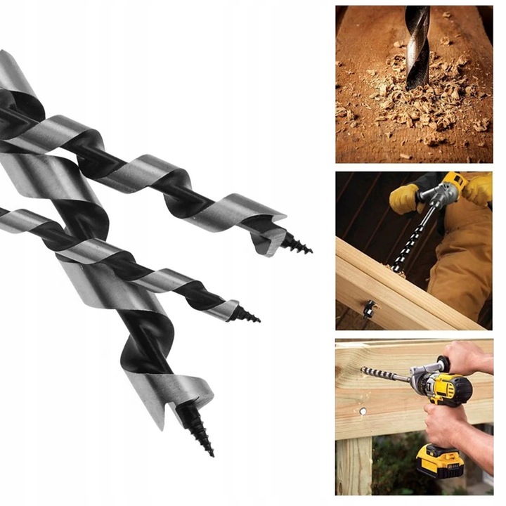 Wiertła do drewna 230MM zestaw wierteł 6-25 mm +box POLSKA MARKA na