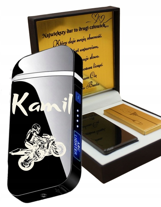 Zapalniczka Plazmowa VIP Usb Dotyk Żarowa Prezent na Dzień Dziadka Grawer