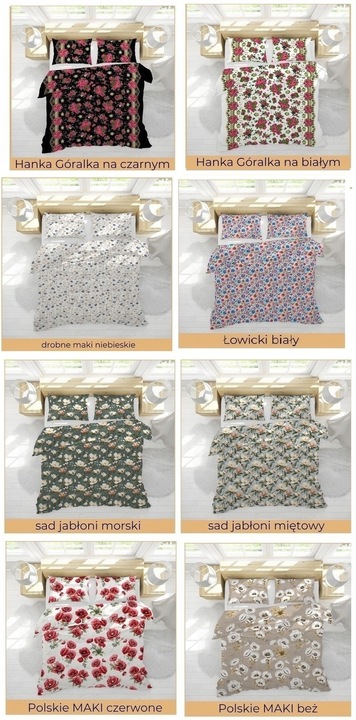 Komplet pościeli 140x200 gruba Polska bawełna 100% dużo wzorów -
