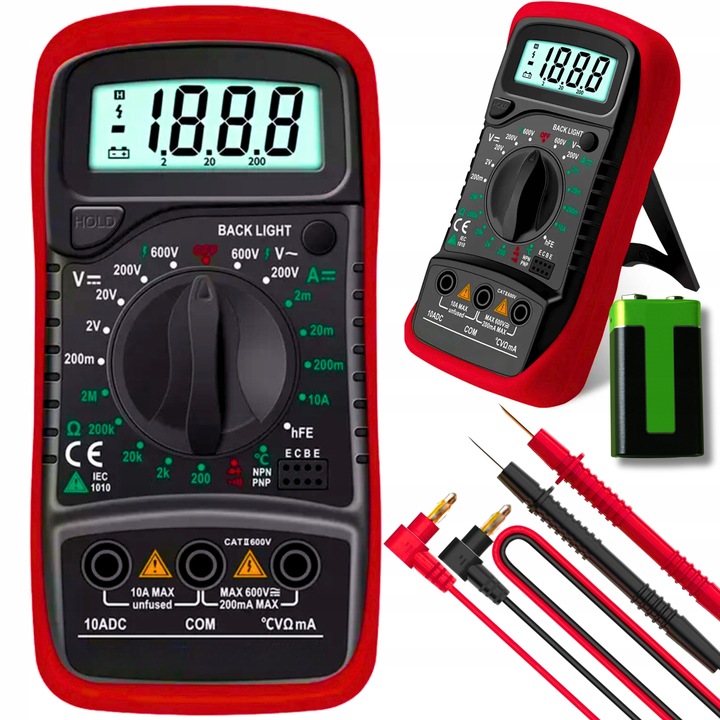 MULTIMETR MIERNIK PRĄDU CYFROWY ELEKTRYCZNY LCD
