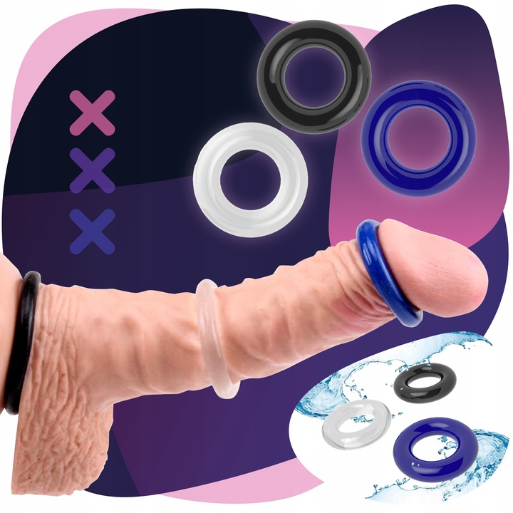 ŻEL INTYMNY LUBRYKANT nawilżający 200ml + ringi PIERŚCIENIE EREKCYJNE 3w1