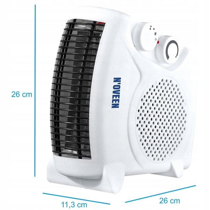 TERMOWENTYLATOR FARELKA GRZEJNIK ELEKTRYCZNY BIAŁY NAWIEW CICHY MOCNY