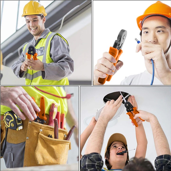 ZACISKARKA KONEKTORÓW KOŃCÓWEK 0,25-10 ŚCIĄGACZ IZOLACJI + 600 szt.