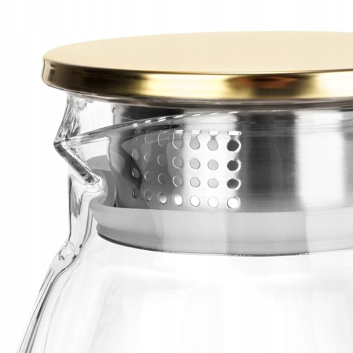 Dzbanek NA NAPOJE wodę sok lemoniadę do napojów szklany z pokrywką 2,2L