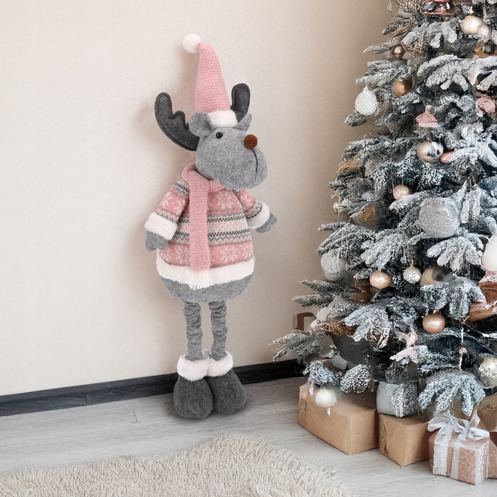 RENIFER świąteczny DUŻY dekoracja ŁOŚ figurka