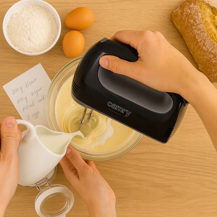 Mikser ręczny robot kuchenny 750W turbo 5 prędkości czarny