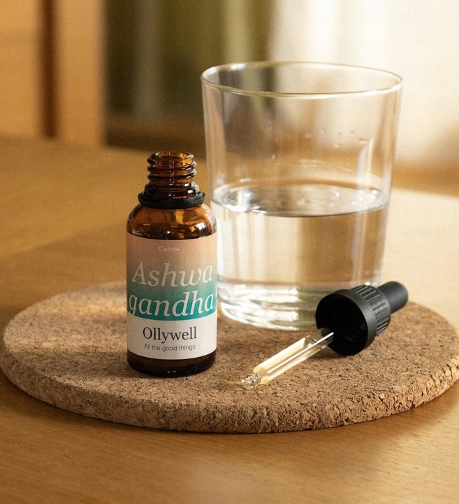 Polska Ashwagandha i Cordyceps Ollywell Krople Silny ekstrakt Adaptogen