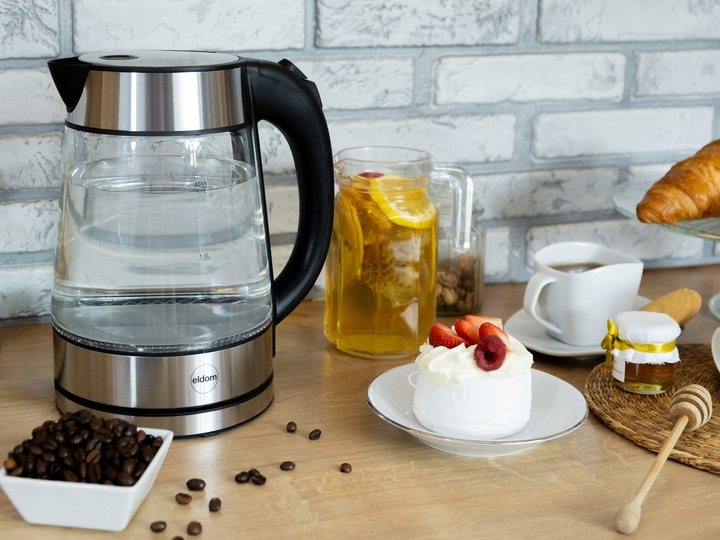 CZAJNIK ELEKTRYCZNY SZKLANY MOCNY 2200W PODŚWIETLANY BEZPRZEWODOWY 1,7 L.