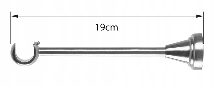 KARNISZ POJEDYNCZY 180 CM 19 MM SMART METALOWY 3 KOLORY RENA