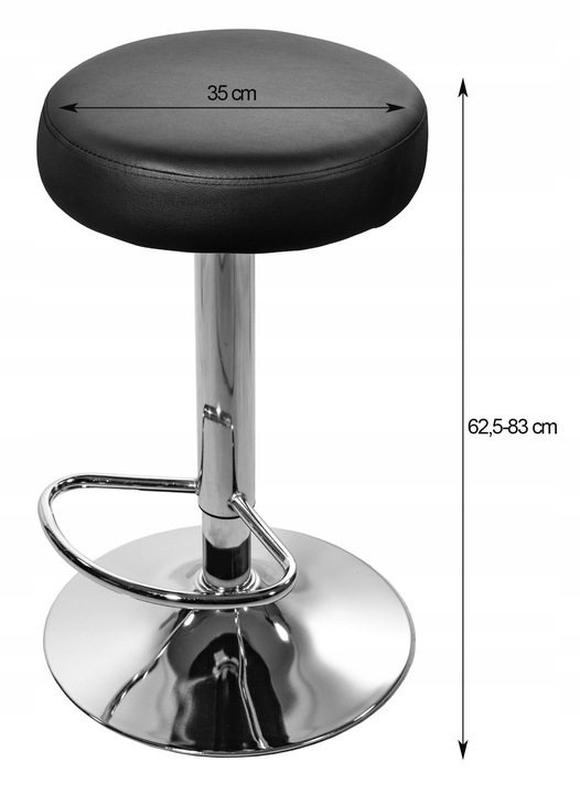 Hoker Krzesło Obrotowe Regulowane Ekoskóra Do Kuchni Salonu GEKO