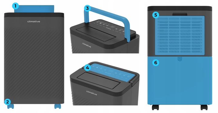 Pochłaniacz wilgoci 24l/24h osuszacz powietrza Nexi UV ION WiFi HEPA