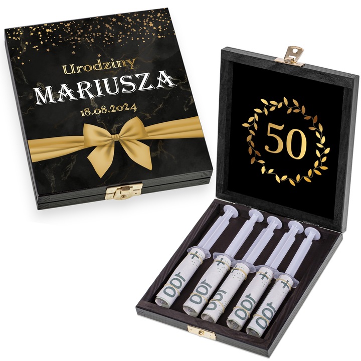 PREZENT NA 30 40 50 60 70 URODZINY ZASTRZYK GOTÓWKI
