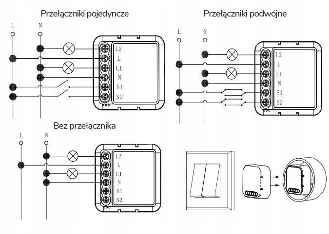 PRZEKAŹNIK BEZNAPIĘCIOWY TUYA WiFI INTELIGENTNY MODUŁ DOPUSZKOWY OXT