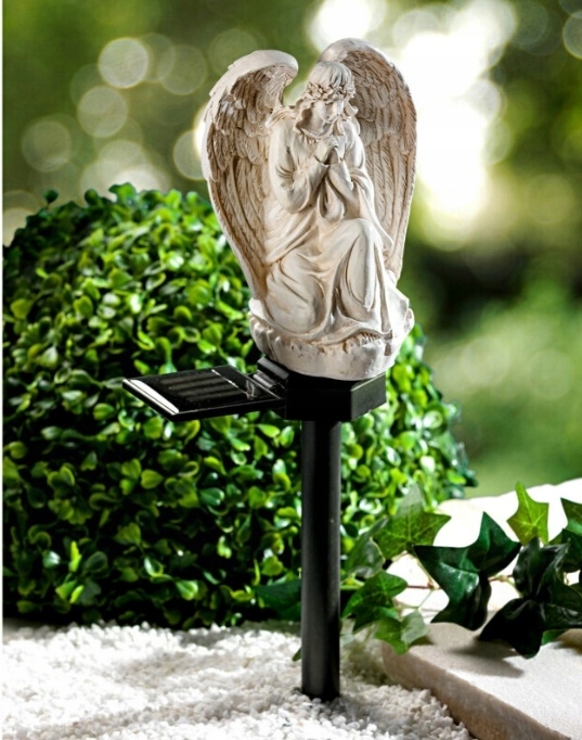 ANIOŁ SOLARNY LAMPKA LED NA WSZYSTKICH ŚWIĘTYCH NA CMENTARZ GRÓB