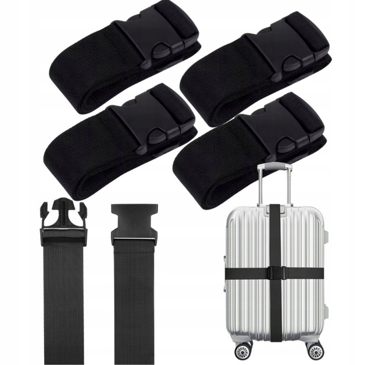 4x PASY DO WALIZKI TORBY ZABEZPIECZAJĄCE SPINAJĄCE BAGAŻ 5x180 cm