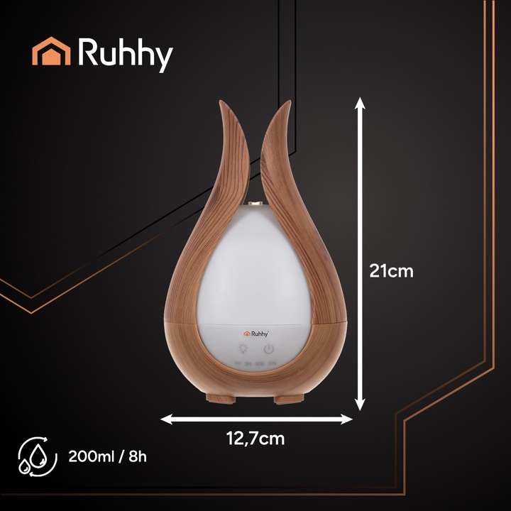 Nawilżacz Powietrza Dyfuzor Ultradźwiękowy Zapachowy Aromaterapia LED