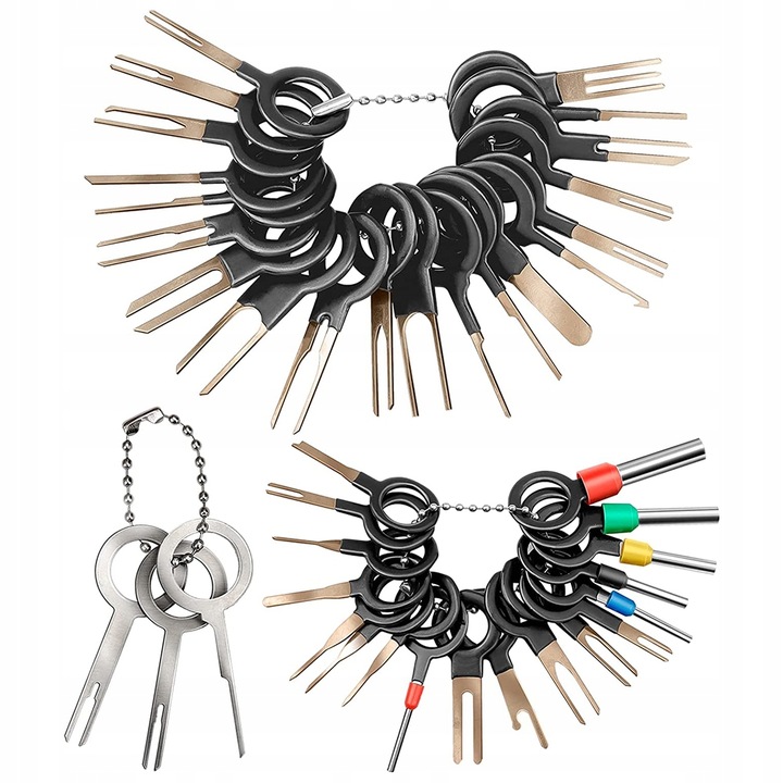 Zestaw 41 szt. WYJMAKI do pinów do demontażu KLUCZE do konektorów ETUI