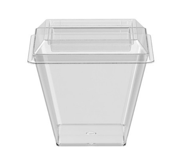 Pojemnik pucharek z wieczkiem na deserki monoporcja 200ml 50szt do deserów