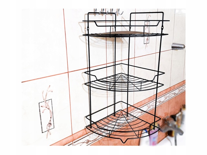 WIESZAK PÓŁKA DO ŁAZIENKI TRZYPOZIOMOWA WISZĄCA ORGANIZER POD PRYSZNIC