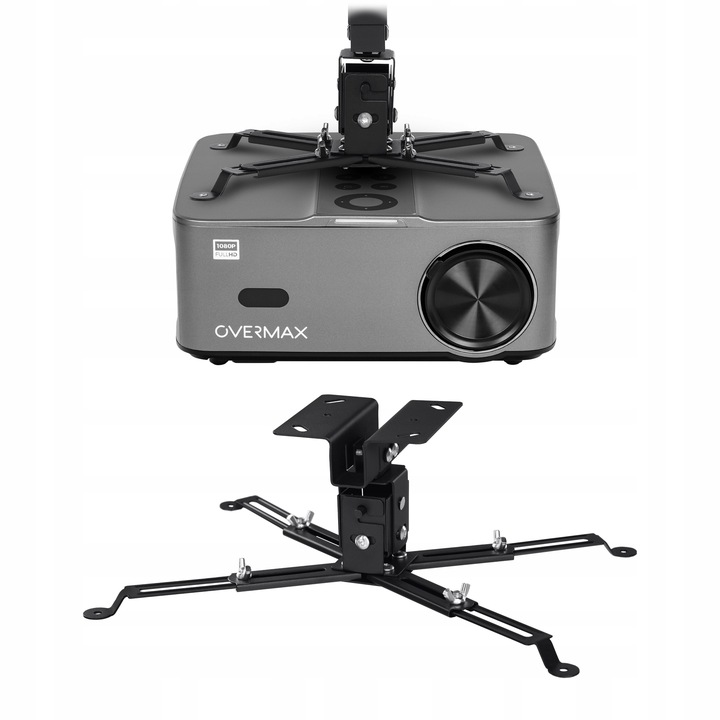 UCHWYT WIESZAK do projektora Sufitowy Ścienny CZARNY OVERMAX 2w1