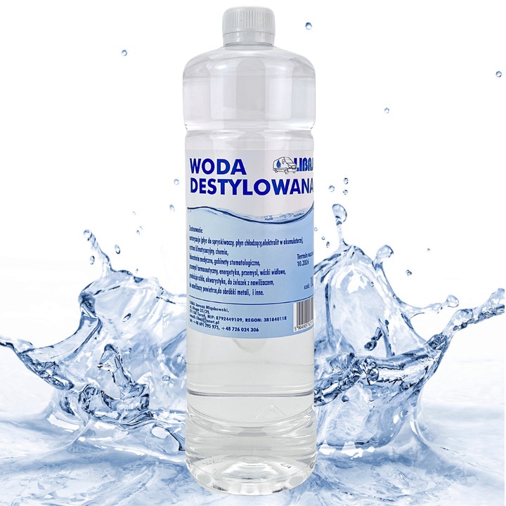 WODA DESTYLOWANA ULTRACZYSTA 1L do żelazka autoklawu akwarium nawilżacza