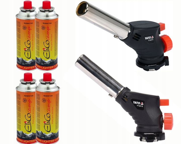 PALNIK GAZOWY YATO Z PIEZO + 4 GAZY KARTUSZ ELICO