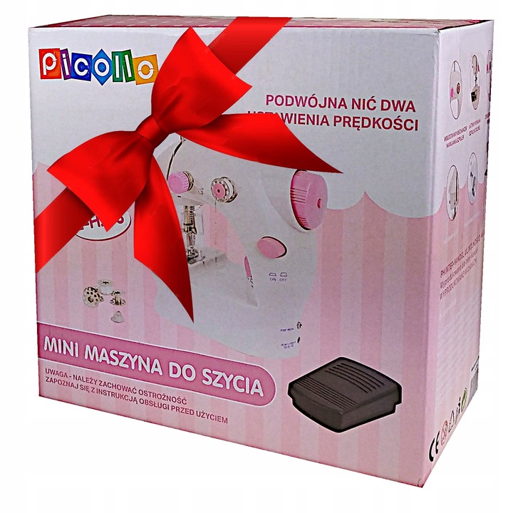 PRAWDZIWA MASZYNA DO SZYCIA DLA DZIECI + IGŁA NICI Z OSŁONĄ NA PALCE LAMPKA