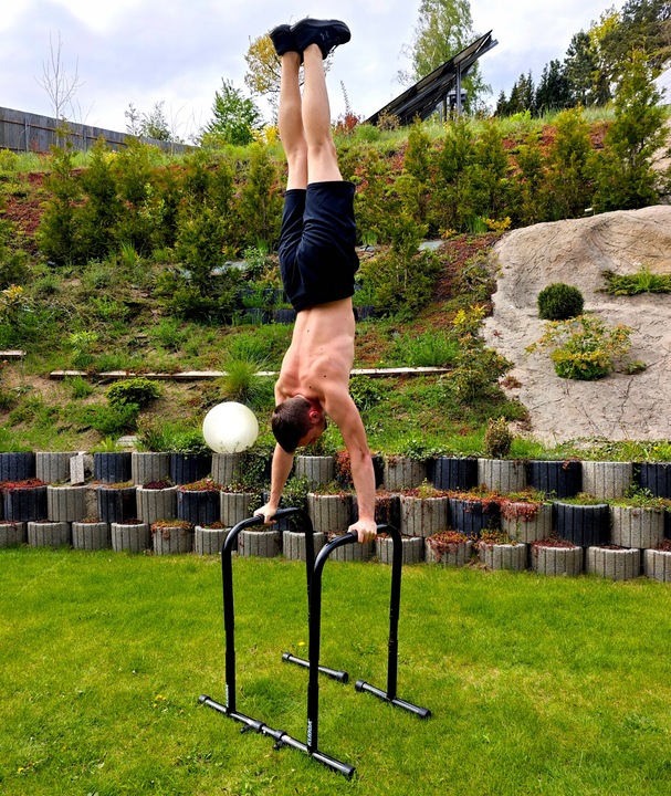 STABILNE STALOWE PORĘCZE DO DIPÓW ćwiczeń pompek, dipy WYSOKIE 90cm KUDDA