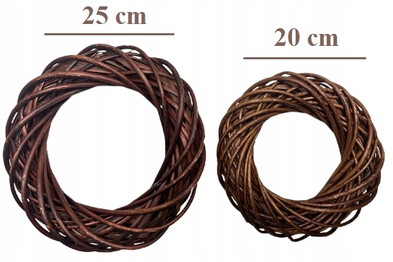 Wianek Koło wiklinowe brąz brązowe wiklina Rattan 40cm Koła ozdoby