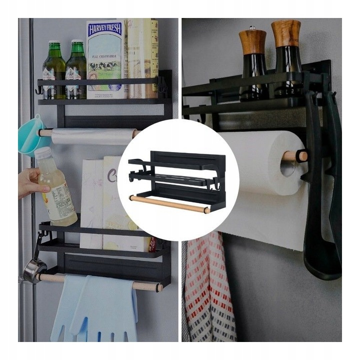 PÓŁKA KUCHENNA NA PRZYPRAWY MAGNETYCZNA ORGANIZER NA LODÓWKĘ ŚCIANĘ