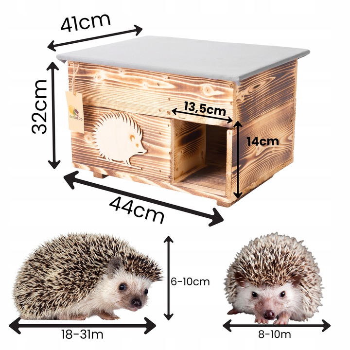 Domek dla Jeża Jeży DREWNIANY budka dom legowisko producent XXL