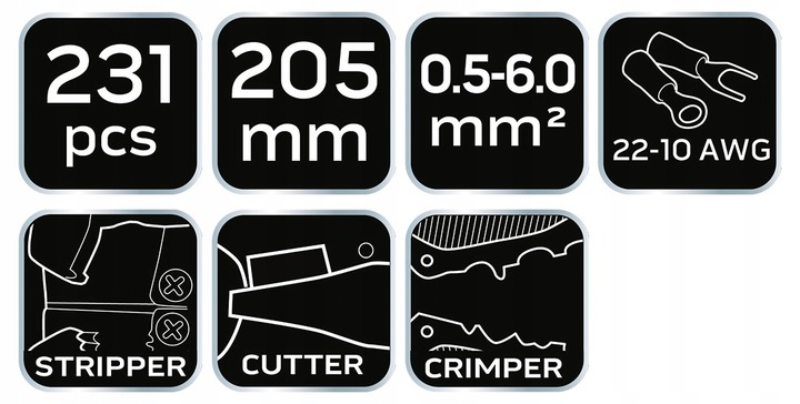 Automatyczny ściągacz izolacji 200mm + konektory