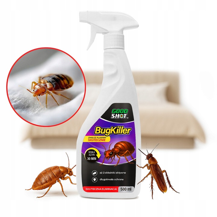 Zabójczy Preparat na Pluskwy Płyn 500ml Środek na Pluskwy BugKiller