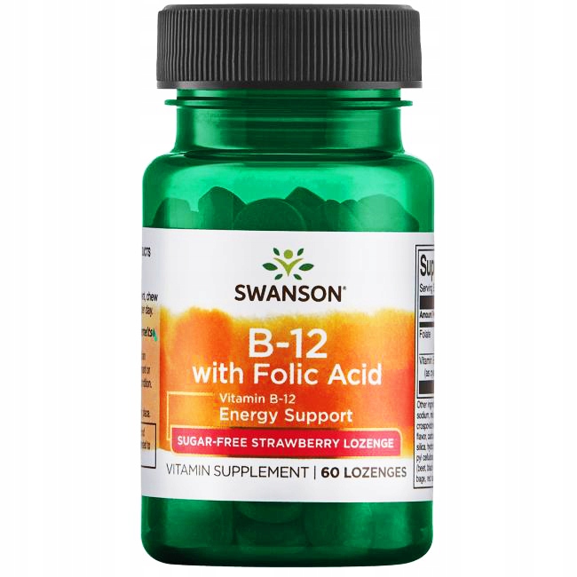 SWANSON WITAMINA B-12 & KWAS FOLIOWY 60 kaps