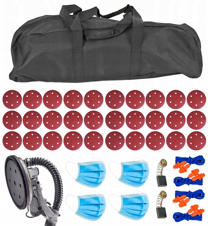 SZLIFIERKA ŻYRAFA DO GIPSU GŁADZI TYNKU ŚCIAN TYNKÓW LED TORBA Papier