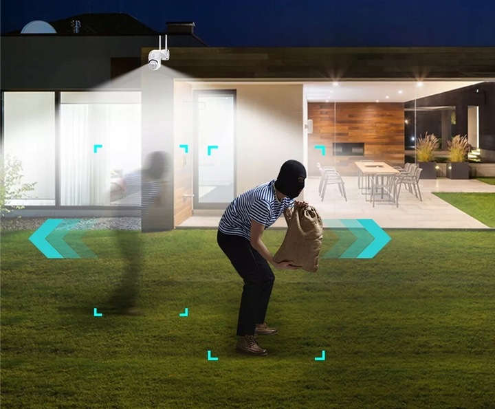 KAMERA ZEWNĘTRZNA IP WiFi OBROTOWA 8 MPX 8 MP 4K IP66 ZOOM 5X DETEKCJA