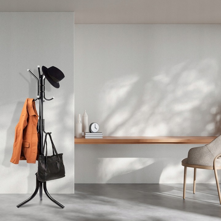 WIESZAK PODŁOGOWY STOJĄCY STOJAK LOFT NA UBRANIA KURTKI 12 RAMION 3