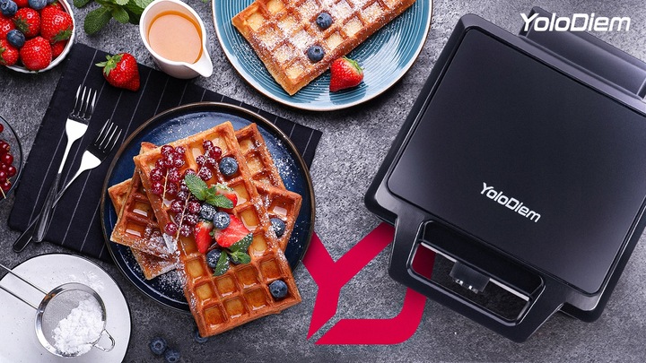 GOFROWNICA 2300W 2 DUŻE GOFRY REGULACJA CHRUPKOŚCI NIEPRZYWIERAJĄCA