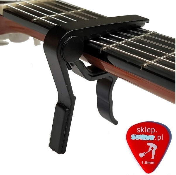 KAPODASTER GITARY AKUSTYCZNEJ KLASYCZNEJ ELEKTRYCZNEJ KAPO CAPO + KOSTKA