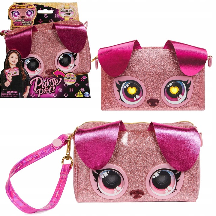 TOREBKA INTERAKTYWNA PURSE PETS DAZZLING DIVA RUCHOMYMI TĘCZOWYMI OCZAMI