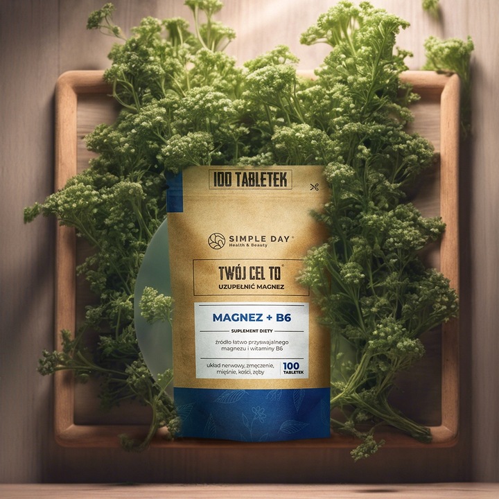MAGNEZ CYTRYNIAN WITAMINA B6 NA STRES ZMĘCZENIE I SKURCZE 100 TABLETEK