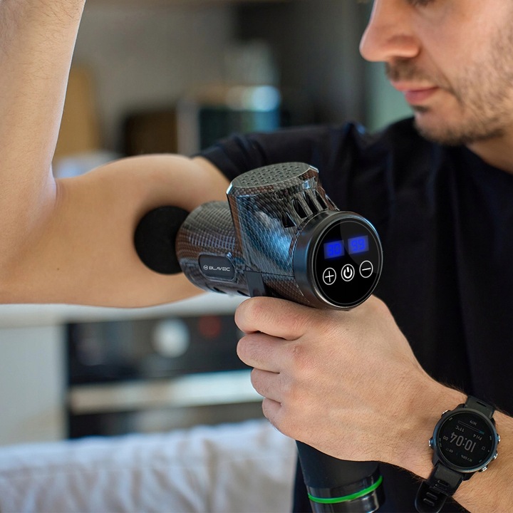 Pistolet Do Masażu Masażer Do Ciała Szyi Karku Pleców Stóp + 6 Końcówek Pro