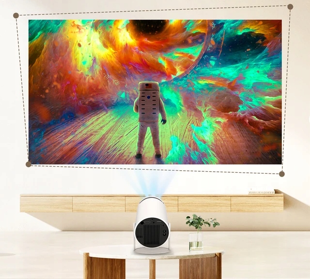 Rzutnik Projektor WiFi Pilot Android TV 130 cali 4K FULL HD HY300 PRO LED