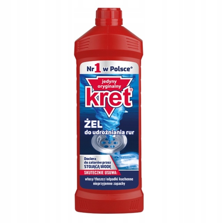 Kret Żel do Udrażniania Rur Kuchnia Łazienka Zestaw 1500g