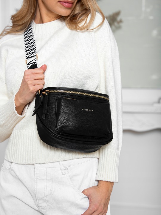 Torebka damska saszetka crossbody listonoszka miejska modna suwak PETERSON