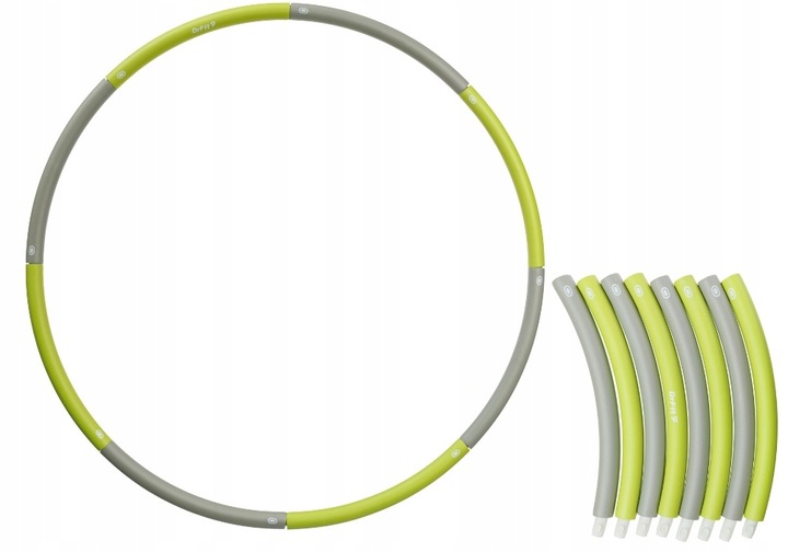 DrFit Hula Hop klasyczne składane odchudzające cardio ø100cm szaro-zielone